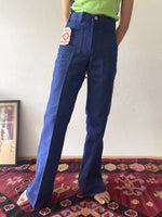 70's French wide jeans trouser, dead stock