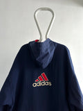 90s Adidas nylon pullover. Navy