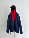 90s Adidas nylon pullover. Navy