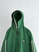 90s Adidas nylon pullover. Green.