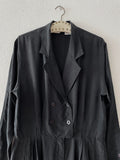 90s black silk jumpsuit