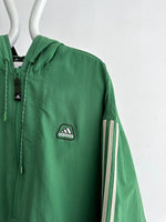 90s Adidas nylon pullover. Green.