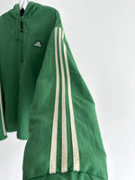90s Adidas nylon pullover. Green.