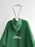 90s Adidas nylon pullover. Green.