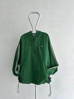 90s Adidas nylon pullover. Green.