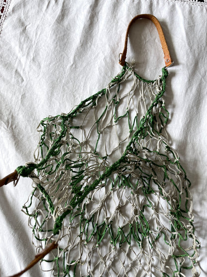 mesh bag - green n silver