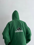 90s Adidas nylon pullover. Green.