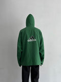 90s Adidas nylon pullover. Green.