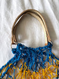 mesh bag - blue n yellow