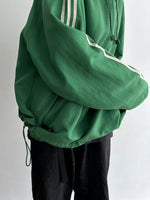 90s Adidas nylon pullover. Green.