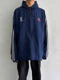 90s Adidas nylon pullover. Navy