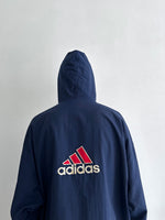 90s Adidas nylon pullover. Navy