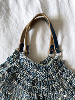 mesh bag - white n blue