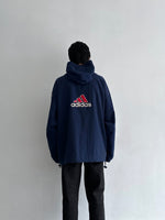 90s Adidas nylon pullover. Navy