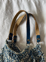 mesh bag - white n blue