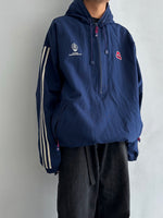 90s Adidas nylon pullover. Navy