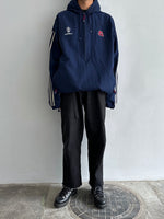 90s Adidas nylon pullover. Navy