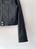 90's leather single bikers jacket