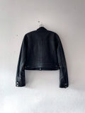 90's leather single bikers jacket