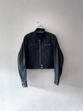 90's leather single bikers jacket