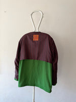 90's germany green collarless jacket, dead stock.