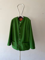 90's germany green collarless jacket, dead stock.