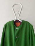 90's germany green collarless jacket, dead stock.