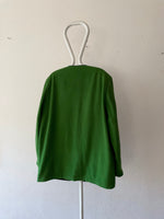 90's germany green collarless jacket, dead stock.