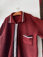 70's Acryl knitted zipup jacket