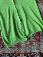 green cardigan