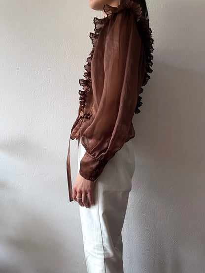 80's SPORTMAX pure silk blouse