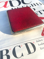 vintage leather cigarette case red