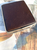vintage leather cigarette case brown