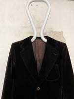 70's brown velvet suit