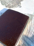 vintage leather cigarette case brown