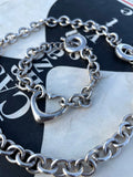 open heart chain bracelet , silver 925