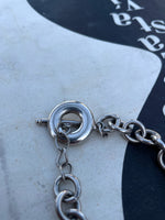 open heart chain bracelet , silver 925