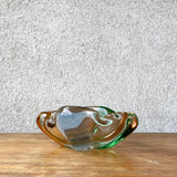 Bohemia glass ash tray, bowl - multi