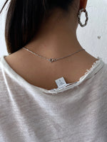 tiny chain silver necklace