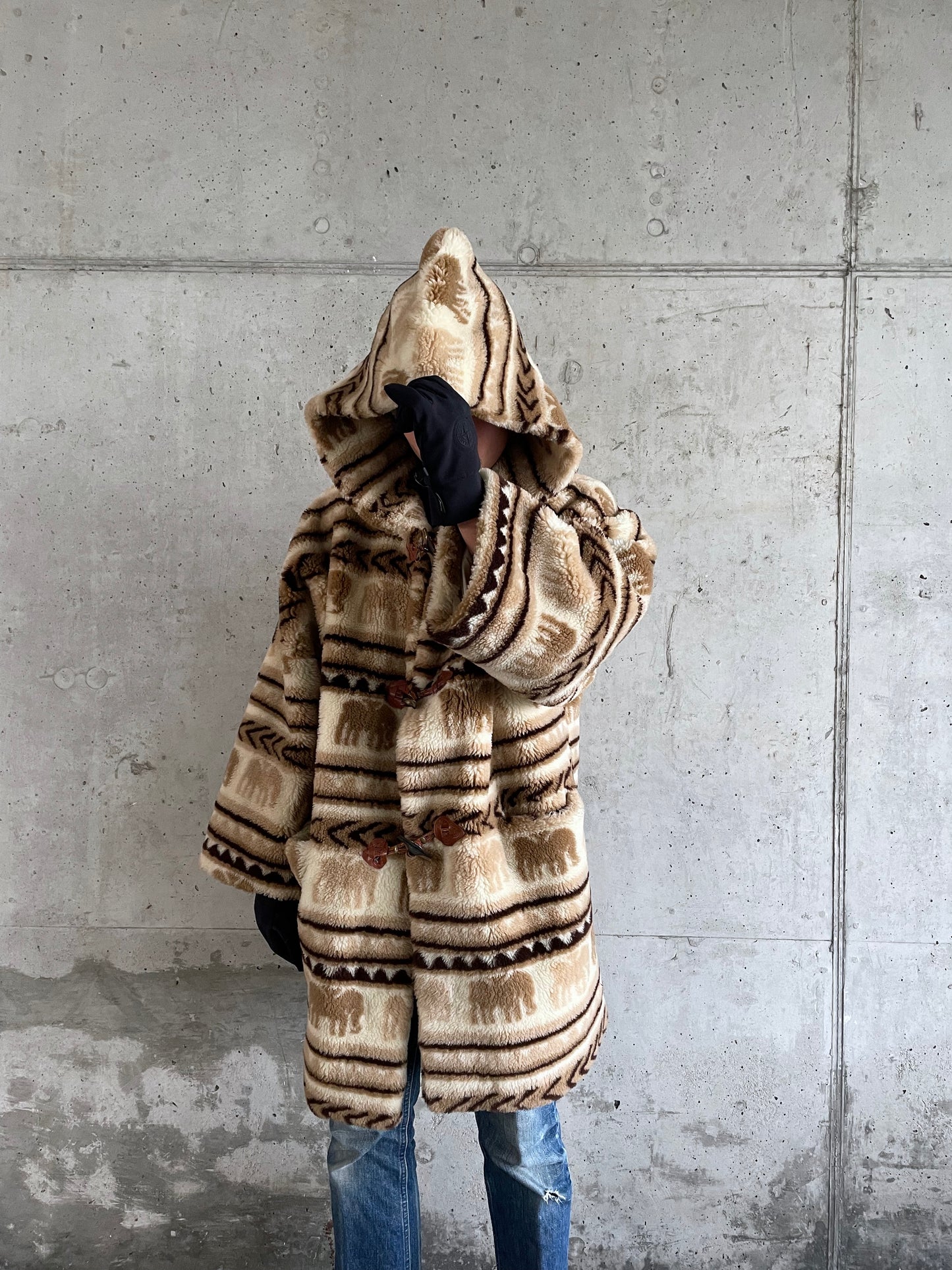 1980's italy wool mofumofu hoodie