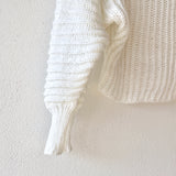 hand knitted white acryl