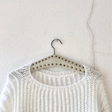 hand knitted white acryl