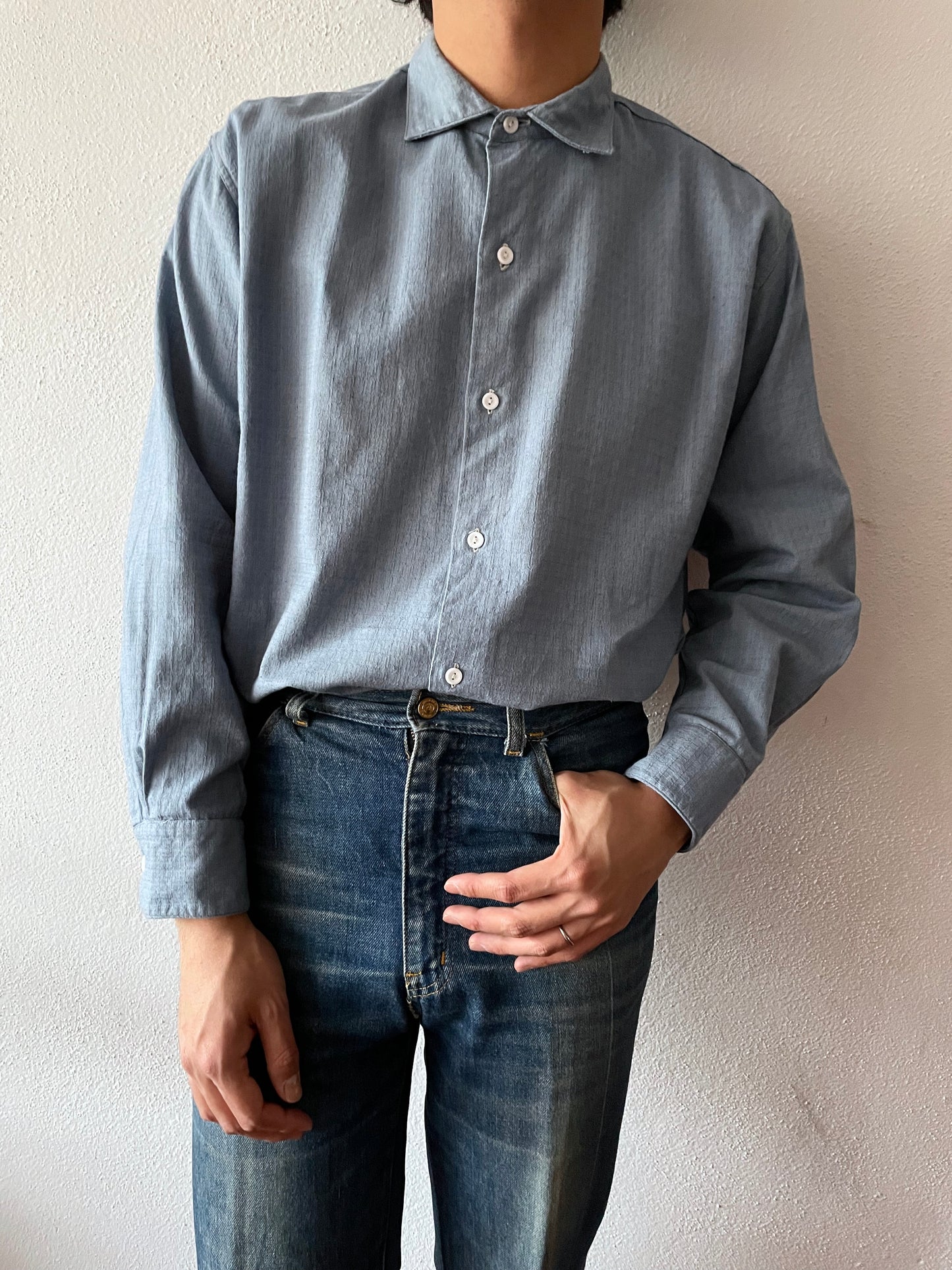 dead stock 60's germany cotton shirt.