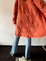 hand knitted wool coat