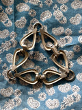 silver 835 heart link bracelet