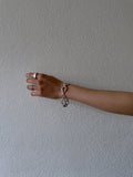 silver 835 heart link bracelet