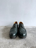 dark green leather shoes