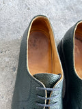 dark green leather shoes