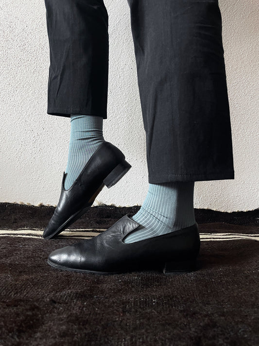 Italy leather ballet shoes sz38-39