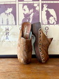 vintage Germany leather sabot sandal